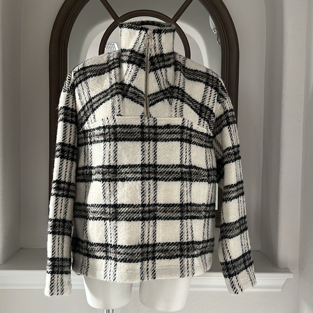 IRO Bika Jacket in Ecru-Black-Grey, NWT, Size EU 40 - Picture 7 of 15